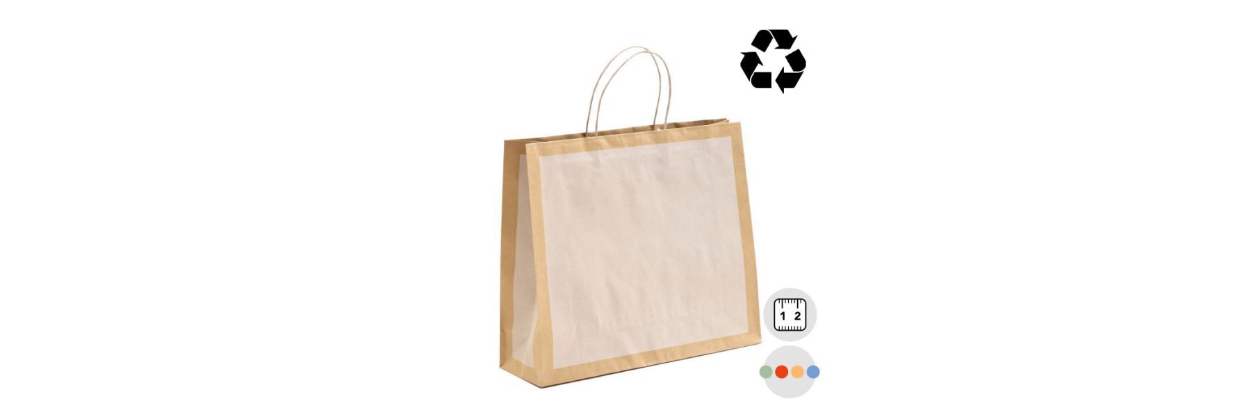 Elegante Papiertragetaschen aus Recycling Kraftpapier
