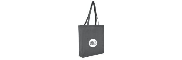 Bedruckte Baumwolltaschen mit Bodenfalte