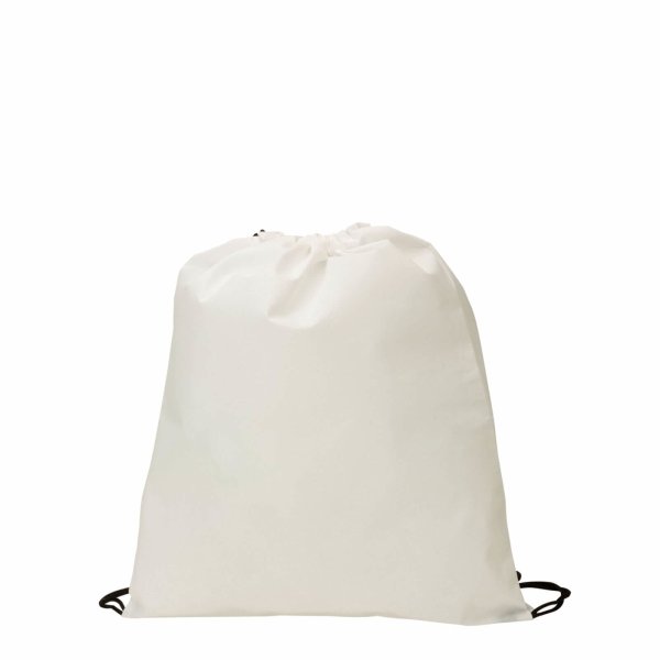 Rucksack aus Non-Woven mit Zugkordel - Format 37x41 cm - weiß