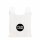 Etui mit Druckknopf & Karabinerhaken - faltbare Einkaufstasche 40x38 cm - weiss