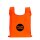 Etui mit Druckknopf & Karabinerhaken - faltbare Einkaufstasche 40x38 cm - orange