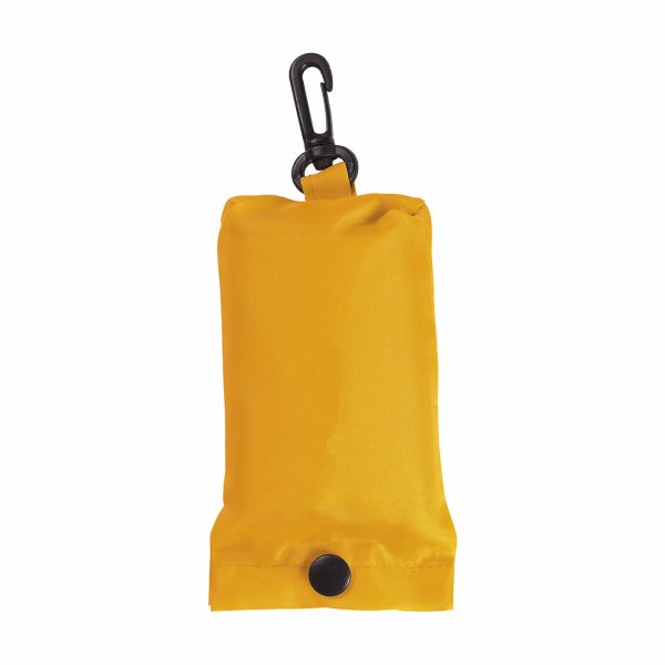Faltbare Einkaufstasche 40x38 cm mit separatem Etui - gelb bedruckt