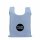Etui mit Druckknopf & Karabinerhaken - faltbare Einkaufstasche 40x38 cm - hellblau