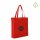 Non-Woven Shopper mit Boden- und Seitenfalte - Hochformat 38+10x42 cm - rot - bedruckt