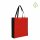 Non-Woven Shopper mit Boden- und Seitenfalte - Hochformat 38+10x42 cm - rot/schwarz