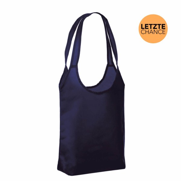 Shopper Non-Woven - Vliestaschen mit zwei langen Henkeln - Bodenfalte - Format 34+14x41 cm - dunkelblau