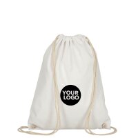 Baumwollrucksack - Format 38x46 cm - Tragekordeln -...