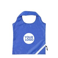 Faltbare Einkaufstasche Erdbeerform 38x38cm - blau - bedruckt