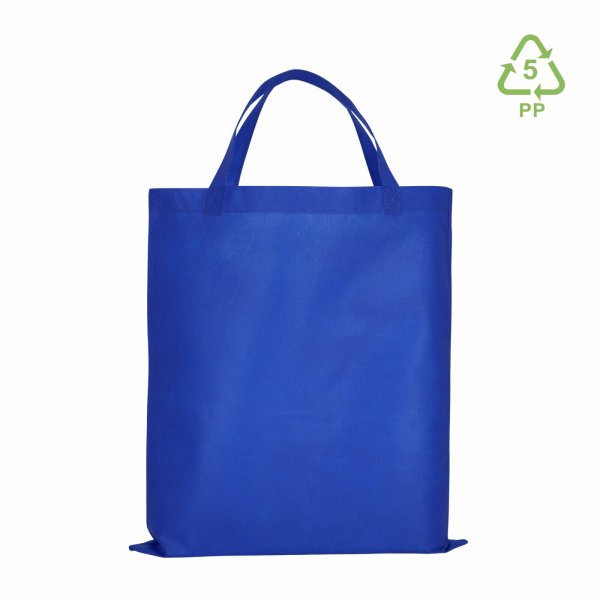 Non-Woven Vliestaschen mit zwei kurzen Griffen - Format 38x42 cm - royalblau