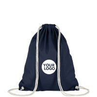 Baumwollrucksack - Format 38x46 cm - Tragekordeln -...