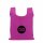 Etui mit Druckknopf & Karabinerhaken - faltbare Einkaufstasche 40x38 cm - pink