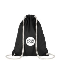 Baumwollrucksack - Format 38x46 cm - Tragekordeln -...