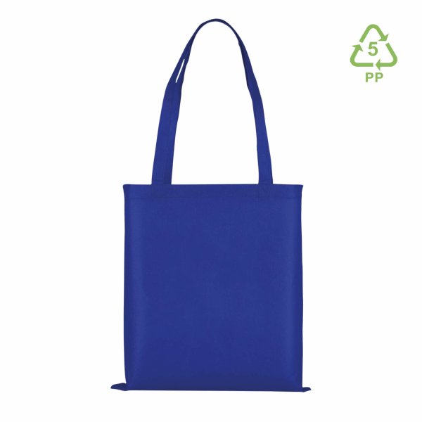 Non-Woven Tasche mit kurzen Griffen im Format 38x42cm - royalblau