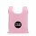 Etui mit Druckknopf & Karabinerhaken - faltbare Einkaufstasche 40x38 cm - rosa