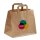 Papiertasche mit CMYK-Werbedruck - Flachhenkel - Format 32+21,5x27 cm - VPE 250 Stück - Kuchentasche -  braun 70 g/qm