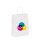 Papiertasche mit CMYK-Werbedruck - Papierkordel - Format 18+08x24 cm - VPE 300 Stück - weiß 100 g/qm