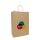 Papiertasche mit CMYK-Werbedruck - Papierkordel - Format 22+10x28 cm - VPE 250 Stück - braun 100 g/qm
