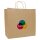 Papiertasche mit CMYK-Werbedruck - Papierkordel - Format 54+15x49 cm - VPE 125 Stück - braun - 110 g/qm