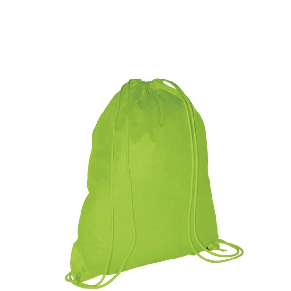 Non-Woven-Rucksack - Format 38x46 cm - Tragekordeln - maigrün
