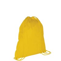 Non-Woven-Rucksack - Format 38x46 cm - Tragekordeln - gelb