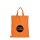 Mittelgroße Baumwolltasche 28x32 cm - orange bedruckt mit Logo