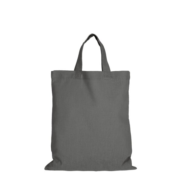Mittelgroße Baumwolltasche 28x32 cm - stahlgrau