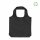 Faltbare Einkaufstasche aus Recycling PET mit innen eingenähtem Steckfach - Format ca. 42x45 cm - schwarz