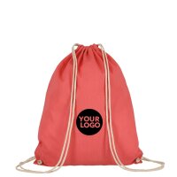 Baumwollrucksack - Format 38x46 cm - Tragekordeln -...