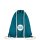 Baumwollrucksack - Format 38x46 cm - Tragekordeln - petrol - bedruckt mit Logo