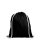 Rucksack aus Baumwolle mit zwei Tragekordeln - Format 38x42 cm - schwarz