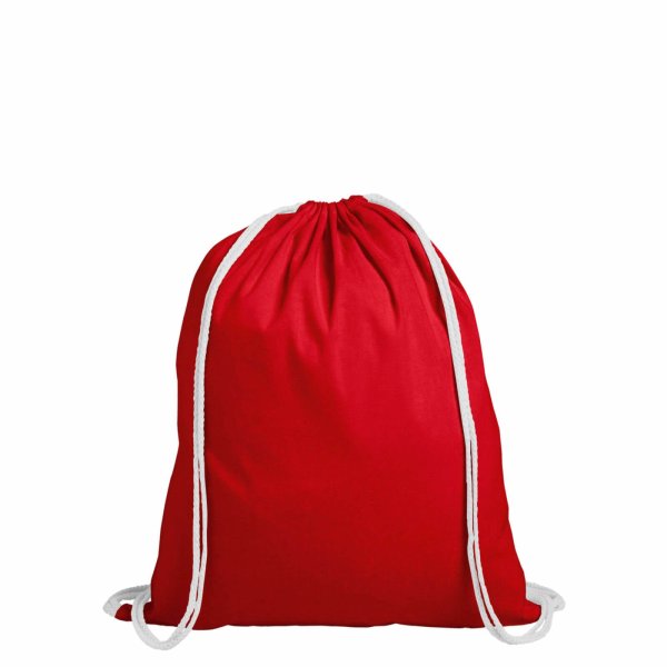 Rucksack aus Baumwolle - Format 38x42 cm - rot
