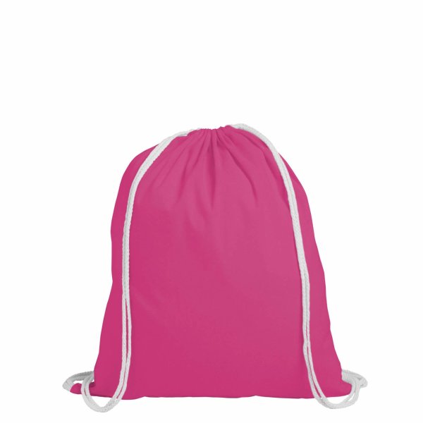 Rucksack aus Baumwolle mit zwei Tragekordeln - Format 38x42 cm - pink