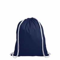 Rucksack aus Baumwolle - Format 38x42 cm - blau