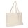XL-Baumwolltasche mit Boden- & Seitenfalte 48+12x36 cm - natur