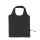 Faltbare Baumwolltasche - Format 38x38 cm - Erdbeerform - schwarz - entfaltet