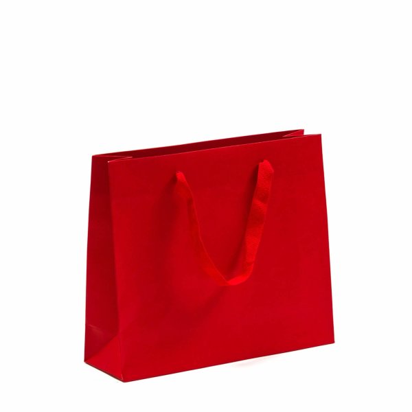 Exklusive Papiertasche - 32+10x27 cm - DeLuxe Royal UNI - rot