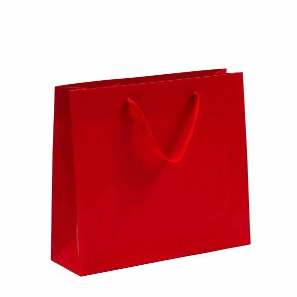 DeLuxe Papiertragetasche Royal UNI - Format 42+13x37 cm - rot