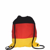 Rucksack aus Baumwolle mit zwei Tragekordeln - Format ca. 38x46 cm - Deutschland Motiv - Fan-Turnbeutel