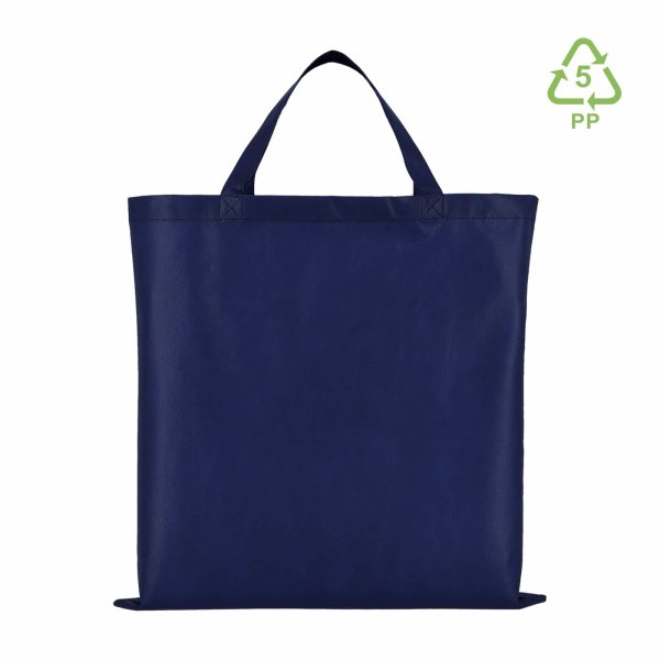 Non-Woven Vliestaschen mit zwei kurzen Griffen - Format 50x50cm - dunkelblau