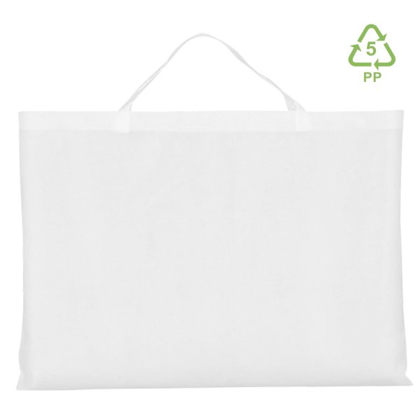 Non-Woven Vliestaschen mit zwei kurzen Griffen - XXL-Format 70x50cm - weiß