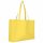 XL-Shopper aus Baumwolle mit Boden-/Seitenfalte und zwei langen Henkeln - Format 48+12x36 cm - gelb