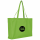 XL-Shopper aus Baumwolle mit Boden-/Seitenfalte und zwei langen Henkeln - Format 48+12x36 cm - hellgrün