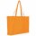 XL-Shopper aus Baumwolle mit Boden-/Seitenfalte und zwei langen Henkeln - Format 48+12x36 cm - orange