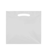 Plastiktasche (LD-PE) mit Griffloch 45x50+5 cm - weiß