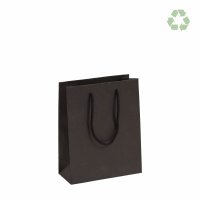 Recycling-Papiertasche mit Baumwollkordeln 22+10x27 cm -...