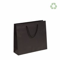 Recycling-Papiertasche mit Baumwollkordeln 32+10x27 cm -...
