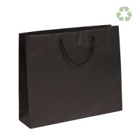 Recycling-Papiertasche mit Baumwollkordeln 54+14x44,5 cm...