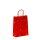 Rote Papiertaschen mit Sterne gold - 18x7x24 cm - Papierkordeln - Weihnachten