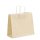 Farbige Papiertragetasche mit Papierkordel - Format 32+13x28 cm - je VPE 250 Stück - sand