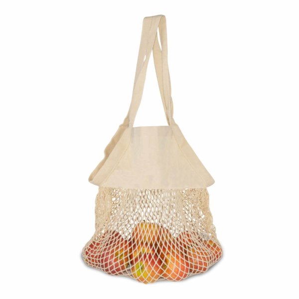 Veggie Bag - Einkaufsnetz aus Baumwolle - Format: ca. 35 x 41 cm - naturfarben